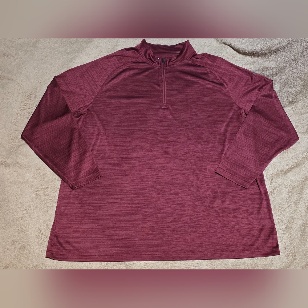 GUC Mens Reebok Golf 1/4 Zip Long Sleeve Pullover Size 3XLT Burgundy